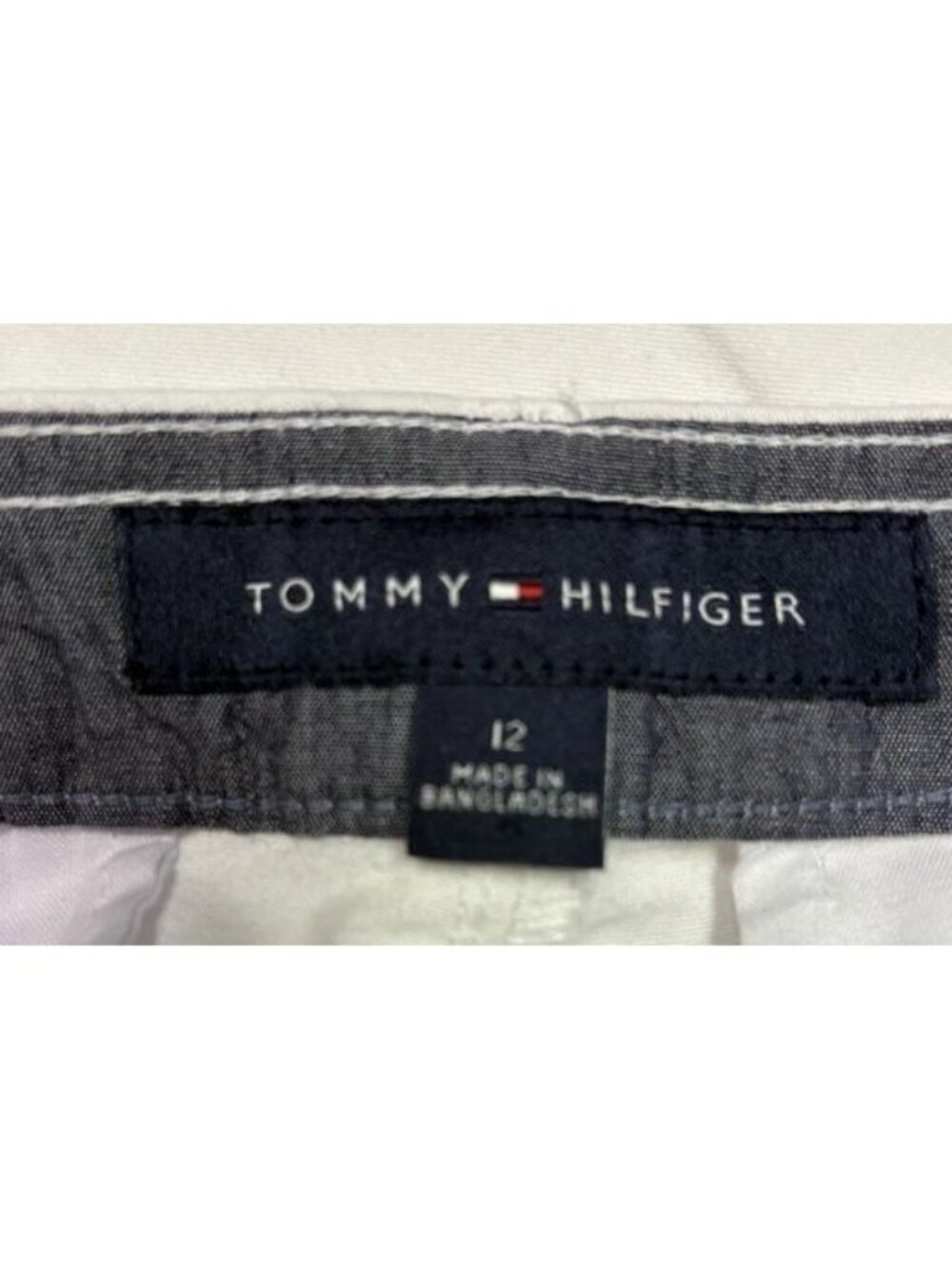 Tommy Hilfiger Women's Pants White Sz 12 Flat Front Chino Cotton 28" Inseam - Picture 11 of 11